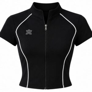 Black zip up top
