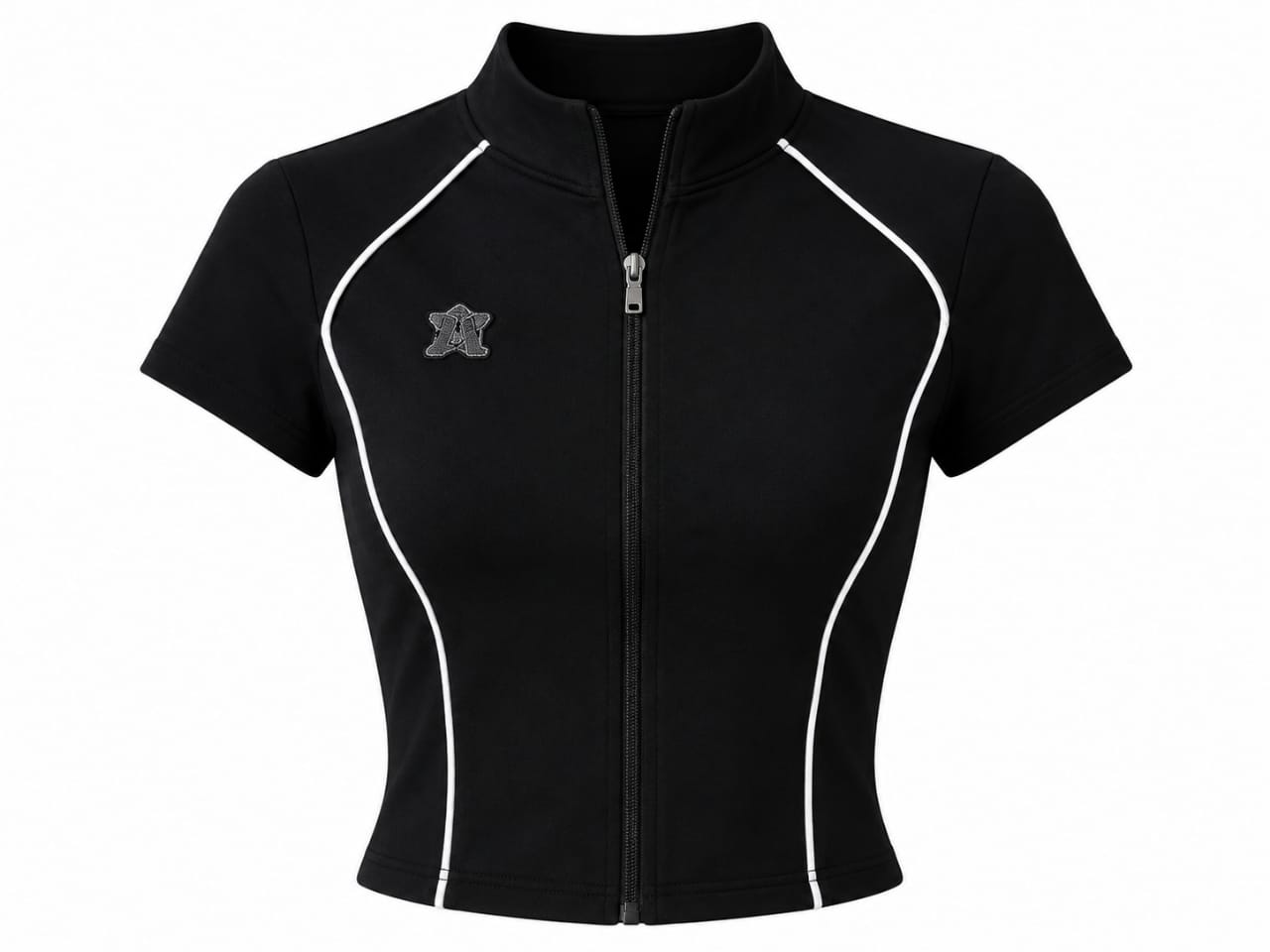 Black zip up top