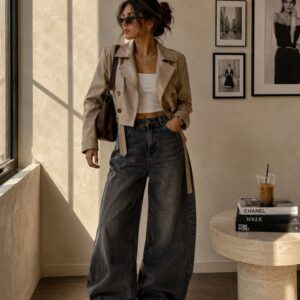 CROP trench coat