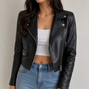 BLACK LEATHER JACKET