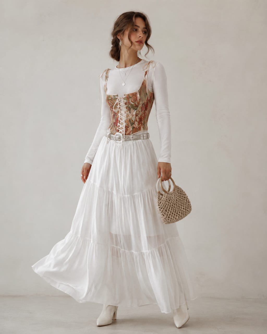 crochet top with skirt